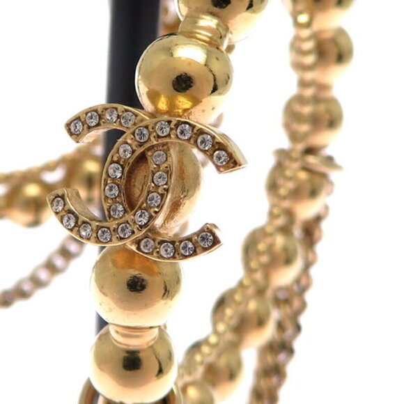 # 110 Chanel Coco Mark Women's Earrings GP / Gold - Picture 5 of 10